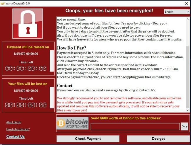 Ransomware „WannaCry“ legt weltweit PCs und Server lahm Ransomware "WannaCry" legt weltweit PCs und Server lahm